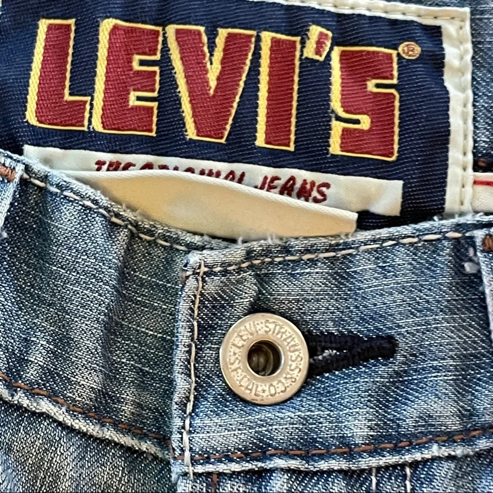 LEVI'S 514 Slim Straight denim blue jeans W32 L30